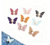 zoocco 8PC Butterfly Waist Tightener Clips Alloy Adjustable No Sew Pants Jeans