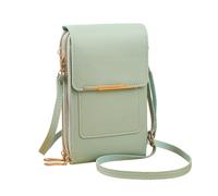 zoocco Anti Theft Leather Bag for Women, Touchscreen Crossbody Phone Purse with RFID Block, Travel & Daily (Green)