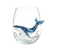 zoocco Artisanal Blue Ringed Octopus Glassware, Ocean Inspired Borosilicate Cocktail, Unique Coastal Decor Gift for Ocean Lovers, Home Bar Collectors (A5)