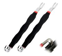 zoocco Automotive Electrical Terminal Connector Separator Removal Tool, Durable Carbon Steel Connector Removal Tool for Car Wiring Harness, Mechanic, DIY Auto Repair (2PCS Black)