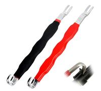 zoocco Automotive Electrical Terminal Connector Separator Removal Tool, Durable Carbon Steel Connector Removal Tool for Car Wiring Harness, Mechanic, DIY Auto Repair (Red+Black)
