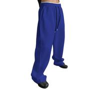 zoocco Baggy Sweatpants Men, Loose Fit Joggers with Pockets, Streetwear Baggy Pants Men for Casual, Gym, Travel (Blue,S)
