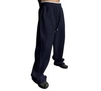zoocco Baggy Sweatpants Men, Loose Fit Joggers with Pockets, Streetwear Baggy Pants Men for Casual, Gym, Travel (Dark Blue,L)