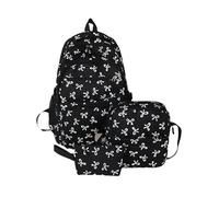 zoocco Bow Backpack for Womans with Lunchbox, Stylish Daily Carry for School Travel and Activities (Black)