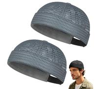 zoocco Brimless Hats for Men, Adjustable Breathable Mesh Beanie, Cooling Skullcap for Summer Outdoor Casual Wear (AV)