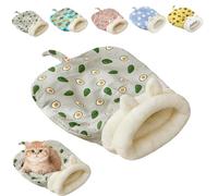 zoocco Cat Sleeping Bag, Cat Sleeping Bag for Indoor Cats, Cozy Pet Nest, Cozy Pet Nest for Cats, Soft Comfort Plush Cat Sack Winter (Avocado)