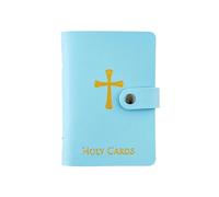 zoocco Catholic Prayer Card Holder - Portable Devotional Organizer for Church, Daily Prayer & Spiritual Reflection (Blue)