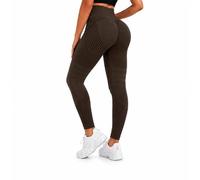 zoocco Cellulite Leggings for Women 3D Leggings Cellulite Compression Yoga Pants for Gym, Running, Fitness & Everyday Wear (Coffee,XXL)