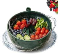 zoocco Ceramic Berry Washing Bowl Self Rinsing Fruit Colander 7.8 In (AA)