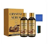 zoocco Ceramic Car Coating Kit - Crystal Serum(100ml), Car Plastic Plating Refurbishing Agent, for Interior & Exterior, Quick One-Step Scratch & Swirl Remover, Ultra Gloss Finish (2pc)