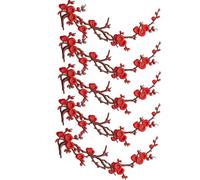 zoocco Cherry Blossom Iron On Patches Embroidery Appliques for DIY Crafts (DD)