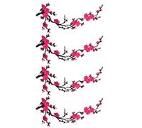 zoocco Cherry Blossom Patches Iron On Sew On Appliques (A15)