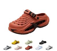 zoocco Classic Clogs for Men and Women Lightweight Flexible (Red-Black,40-41)