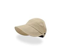 zoocco Classupery Outdoor UV Protection Hollow Top Sun Hat, Adjustable Women's Wide Brim Breathable Summer Visor Hat (Khaki)