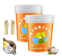 zoocco Coconut Oil Cleaning Paste for Kitchen & Home Surfaces, Easy Shine for Busy Families (2 PCS)