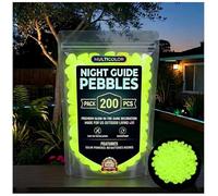 zoocco Colorful Glow-in-the-Dark Garden Stones for Magical Nighttime Paths & Outdoor Landscaping (Yellow,400 PCS)