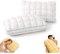 zoocco Cooling Marshmallow Pillow for Adults, Soft Cloud Pillow with Breathable Polyester Fiber Filling, Cool Sleeping for Side & Back Sleepers, Hotel Style Bed, 1/2 Pack (White-2)