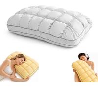 zoocco Cooling Marshmallow Pillow for Adults, Soft Cloud Pillow with Breathable Polyester Fiber Filling, Cool Sleeping for Side & Back Sleepers, Hotel Style Bed, 1/2 Pack (Grey)