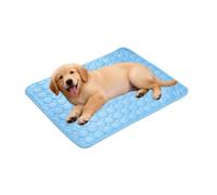zoocco Cooling Mat for Dogs, Soft Cool Touch Pet Cooling Pad for Sofa Car Travel, Foldable Washable Summer Rest Mat Small Dogs, Cats & Puppies (Blue,100 * 70cm)