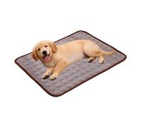 zoocco Cooling Mat for Dogs, Soft Cool Touch Pet Cooling Pad for Sofa Car Travel, Foldable Washable Summer Rest Mat Small Dogs, Cats & Puppies (Brown,70 * 55cm)