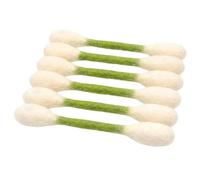 zoocco Cotton Swabs Cat Toys with Catnip 6 Pack, Durable Cat Chew Sticks, Interactive Kitty Kicker Toys for Indoor Cats (6 PCS Green)