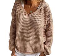 zoocco Crochet Tops for Women, Lightweight Hollow, Swimsuit Coverup for Women, Vacation Boho Style (Khaki,S)