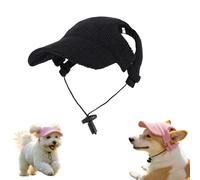 zoocco Dog Baseball Cap, Puppy Sun Hat with Ear Holes, Breathable Mesh Pet Summer Cap for Small Medium Large Dogs, Beach & Outdoor Walking (Black,Large)