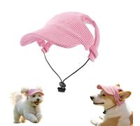zoocco Dog Baseball Cap, Puppy Sun Hat with Ear Holes, Breathable Mesh Pet Summer Cap for Small Medium Large Dogs, Beach & Outdoor Walking (Pink,X-Large)