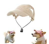 zoocco Dog Baseball Cap, Puppy Sun Hat with Ear Holes, Breathable Mesh Pet Summer Cap for Small Medium Large Dogs, Beach & Outdoor Walking (Brown,Medium)