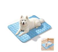 zoocco Dog Cooling Mat, Pet Cooling Pad for Dogs & Cats, Self Cooling Summer Comfort Mat for Indoor Outdoor Crate Floor Sofa Travel Use (Blue,X-Large)