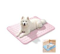 zoocco Dog Cooling Mat, Pet Cooling Pad for Dogs & Cats, Self Cooling Summer Comfort Mat for Indoor Outdoor Crate Floor Sofa Travel Use (Pink,XX-Large)