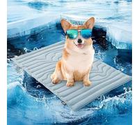 zoocco Dog Cooling Mat, Thickened Pet Cooling Mat for Large Dogs & Cats, Non-Slip Foldable Coolings Mats for Dogs, Summer Travel & Home Use (Blue,91 * 58 cm)
