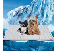 zoocco Dog Cooling Mat, Thickened Pet Cooling Mat for Large Dogs & Cats, Non-Slip Foldable Coolings Mats for Dogs, Summer Travel & Home Use (Gray,91 * 58 cm)