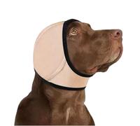 zoocco Dog Ear Muffs Noise Protection for Thunderstorms, Grooming & Travel, Adjustable Calming Ear Cover for Anxious Dogs, Comfortable Hearing Comfort Support (Off-White,L)