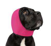 zoocco Dog Ear Muffs Noise Protection for Thunderstorms, Grooming & Travel, Adjustable Calming Ear Cover for Anxious Dogs, Comfortable Hearing Comfort Support (Rose Red,M)