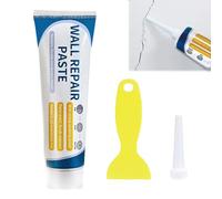 zoocco Drywall Repair Kit with Scraper, Wall Mending Agent Paste, Wall Filler for Nail Holes Cracks Dents, Portable DIY Drywall Patch Kit for Home Improvement (100g)