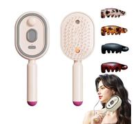zoocco Electric Spray Air Cushion Brush for Daily Hair Care, Rechargeable Mist Hair Brush for Women, Smooth Detangling & Comfortable Scalp Care (Pink)