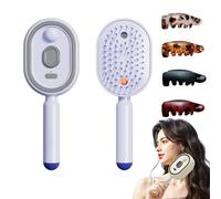 zoocco Electric Spray Air Cushion Brush for Daily Hair Care, Rechargeable Mist Hair Brush for Women, Smooth Detangling & Comfortable Scalp Care (Purple)