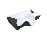 zoocco Ergo Z Pillow, 2 in 1 Ergonomic Memory Foam Pillow for Side, Back & Stomach Sleepers (Black)