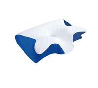 zoocco Ergo Z Pillow, 2 in 1 Ergonomic Memory Foam Pillow for Side, Back & Stomach Sleepers (Blue)