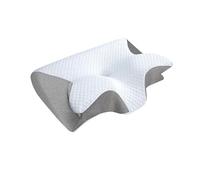 zoocco Ergo Z Pillow, 2 in 1 Ergonomic Memory Foam Pillow for Side, Back & Stomach Sleepers (Gray)