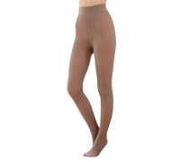 zoocco Fleece Lined Leggings Women - Thermal Leggings Tummy Control Butt Lifting Design, One-Seam Fake Sheer (A Brown,S)