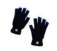 zoocco Gloving Light Gloves, LED Half Finger Gloves with 6 Color Modes for Adults, Cool Rave Party, Festival Accessories (DD)