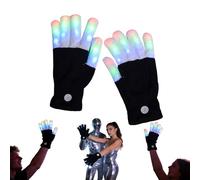 zoocco Gloving Light Gloves - Rave Gloves, Led rave glove 7 Colors Light Show Lights Up Finger for Gloving, Lighting (B)