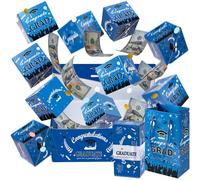 zoocco Graduation Pop Up Money Box for 2026, Surprise Cash Gift Reveal for Students, Friends & Family (Blue,18 PCS)