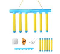 zoocco Hand Speed Challenge Game - Drop Stick Game, Hand Eye Coordination Training Reaction Training Speed Challenge Adjustable Catching Sticks (A,Blue)