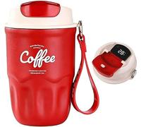 zoocco Insulated Stainless Steel Coffee Travel Mug, Leakproof Coffee Cup for Hot & Cold Drinks, Keep Cup for Travel, Office & Daily Use (Red)