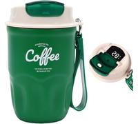 zoocco Insulated Stainless Steel Coffee Travel Mug, Leakproof Coffee Cup for Hot & Cold Drinks, Keep Cup for Travel, Office & Daily Use (Green)