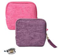 zoocco Jewelry Zippered Pocket Case Travel Jewelry Bag with 5 Pockets, Small Jewelrys Travel Case for Organized Storage, Trips (A43)