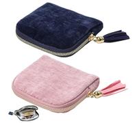 zoocco Jewelry Zippered Pocket Case Travel Jewelry Bag with 5 Pockets, Small Jewelrys Travel Case for Organized Storage, Trips (A14)